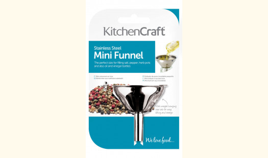 4 x Kitchen Craft Stainless Steel Mini Funnel (5.5cm)